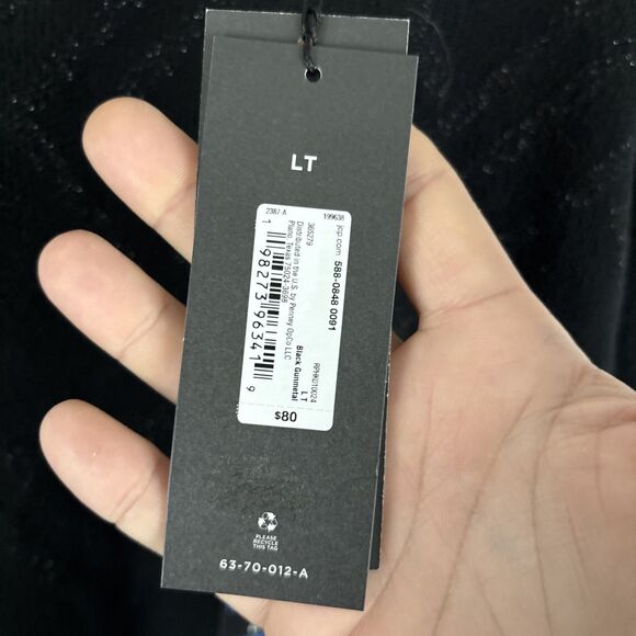 Shaquille O’Neal XLG Lurex Black Round Neck Sweater Size Large Tall NWT - Picture 3 of 5